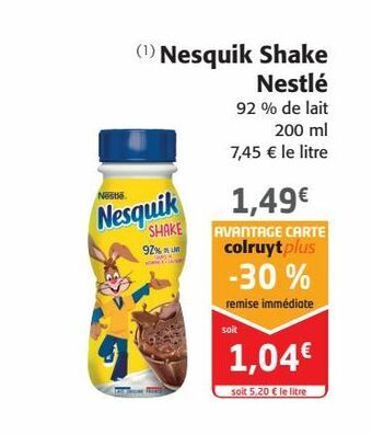 Colruyt Nesquik shake nestlé offre