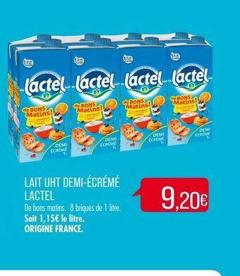 Match Lait uht demi-écrémé lactel offre