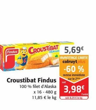 Colruyt Croustibat findus offre