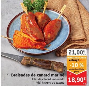 Colruyt Braisades de canard mariné offre
