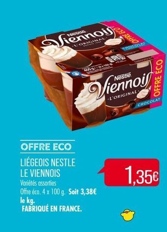 Match Liégeois nestle le viennois offre