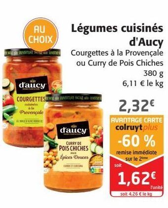 Colruyt Légumes cuisinés d' aucy offre