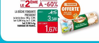 Match La bûche fondante president offre