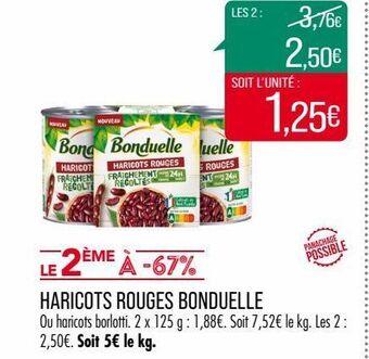 Match Haricots rouges bonduelle offre