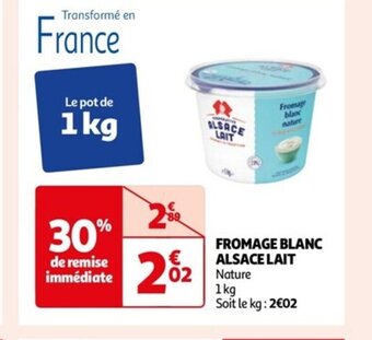FROMAGE BLANC ALSACE LAIT