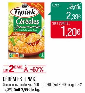 Match Céréales tipiak offre