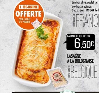 Match Lasagne à la bolognaise offre