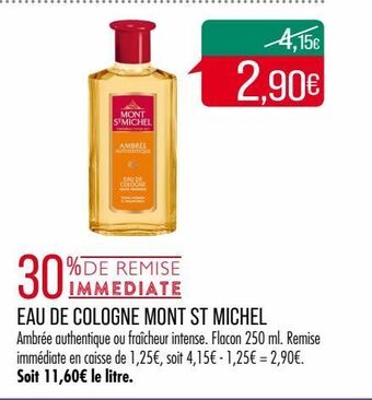 Match Eau de cologne mont st michel offre