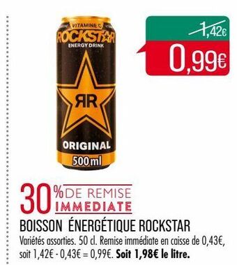 Match Boisson énergétique rockstar offre