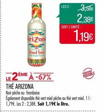 Match Thé arizona offre