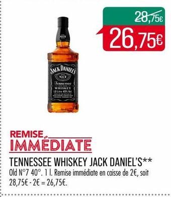 Match Tennessee whiskey jack daniel's offre