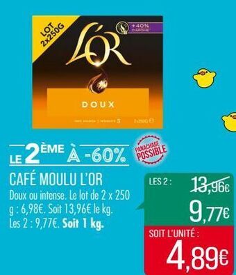 Match Café moulu l'or offre