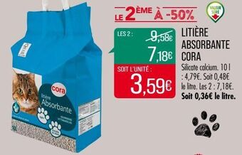 Match Litière absorbante cora offre