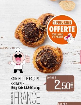 Match Pain roulé façon brownie offre