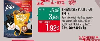 Match Friandises pour chat felix offre