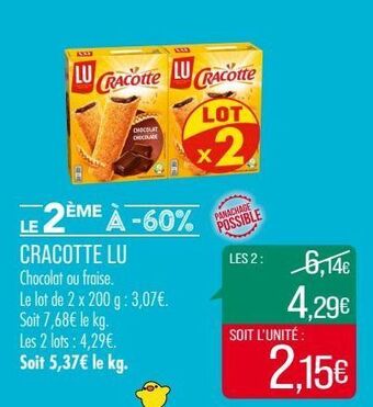 Match Cracotte lu offre