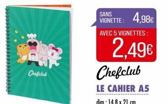 Match Chefclub le cahier a5 offre