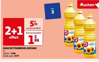 Auchan HUILE DE TOURNESOL AUCHAN offre
