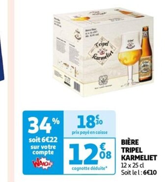 Auchan BIÈRE TRIPEL KARMELIET offre