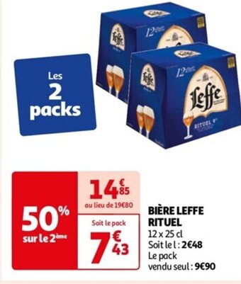 Auchan BIÈRE LEFFE RITUEL 12 x 25 cl offre