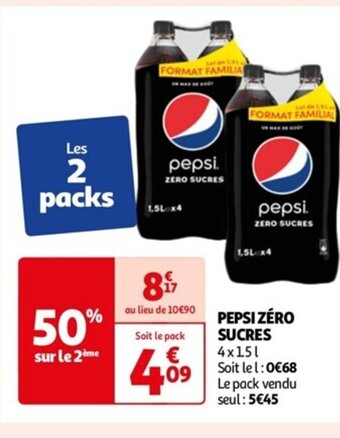 Auchan PEPSI ZÉRO SUCRES 4x15 offre