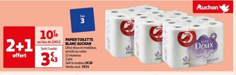 Auchan PAPIER TOILETTE BLANC AUCHAN offre