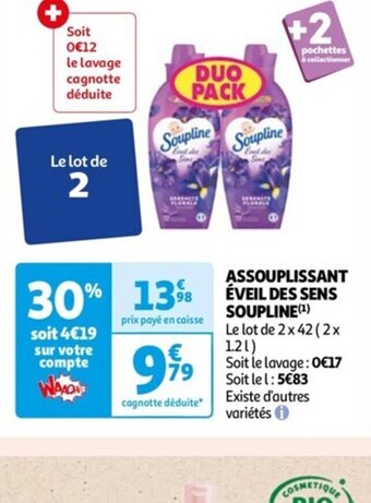 Auchan Assouplissant eveil des sens soupline offre