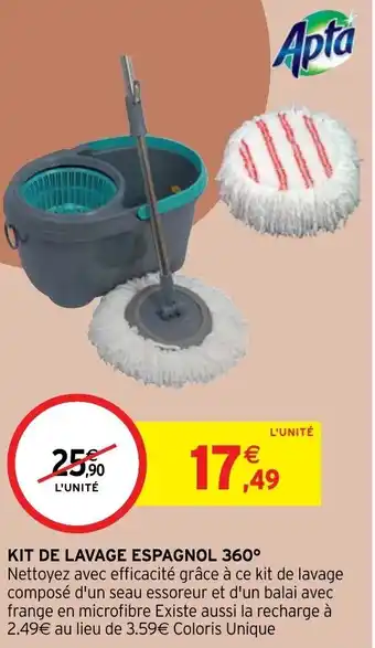Intermarché Kit De Lavage Espagnol 360° offre
