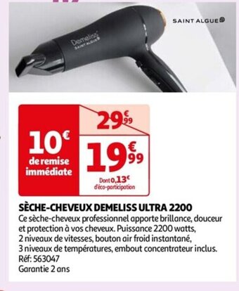 Auchan SÈCHE-CHEVEUX DEMELISS ULTRA 2200 offre