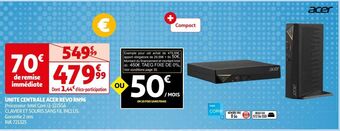 Auchan Unite centrale acer revo rn96 offre
