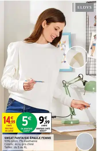 Sweat Fantaisie Épaule Femme