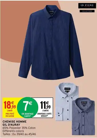 Intermarché Chemise Homme offre