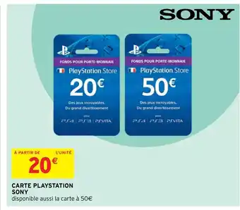 Intermarché Carte Playstation Sony offre