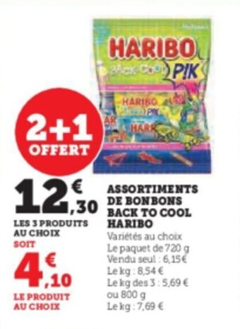 Super U ASSORTIMENTS DE BONBONS BACK TO COOL HARIBO offre