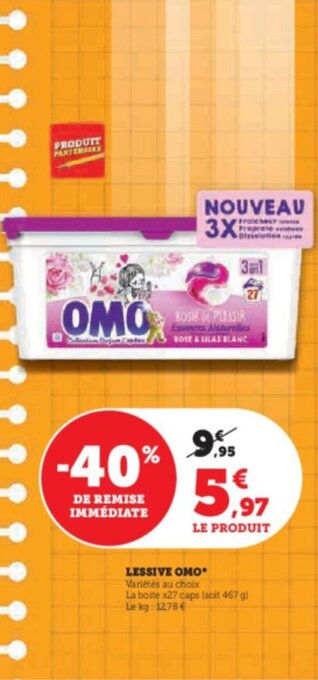 Super U LESSIVE OMO offre