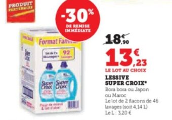 Super U LESSIVE SUPER CROIX* offre