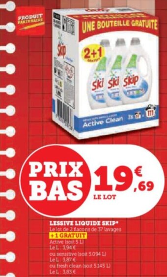 Super U LESSIVE LIQUIDE SKIP offre