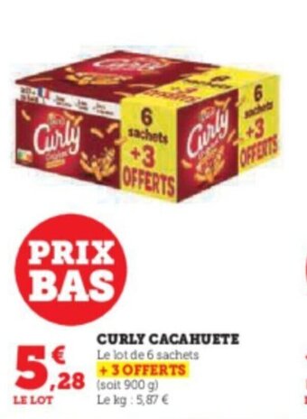 Super U CURLY CACAHUETE offre