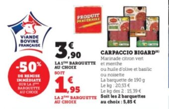 Super U CARPACCIO BIGARD) offre