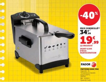 Super U FRITEUSE SEMI PRO offre