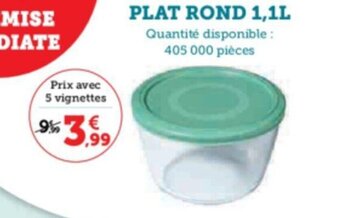 Super U PLAT ROND 1,1L offre
