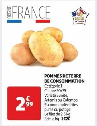 Auchan POMMES DE TERRE DE CONSOMMATION offre