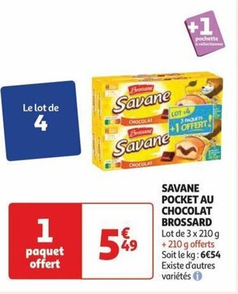 Auchan SAVANE POCKET AU CHOCOLAT BROSSARD offre