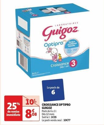 Auchan CROISSANCE OPTIPRO GUIGOZ offre