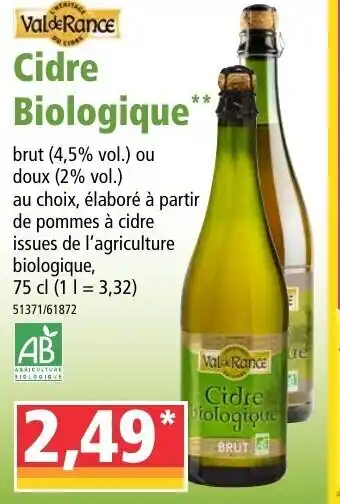 Norma Cidre biologique offre