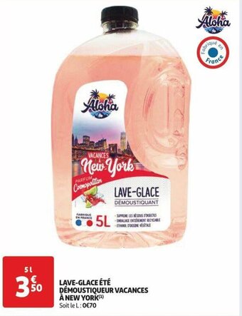 Auchan LAVE-GLACE ÉTÉ DÉMOUSTIQUEUR VACANCES À NEW YORK(¹) offre