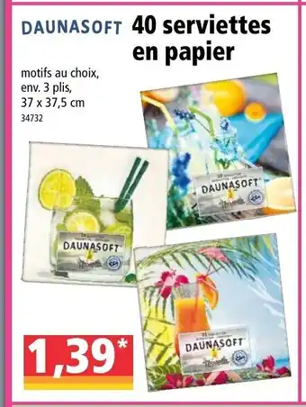 Norma 40 Serviettes en papier offre