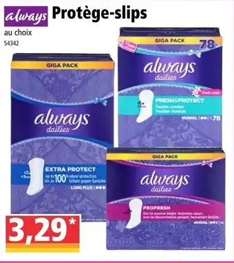 Norma Protège-slips offre