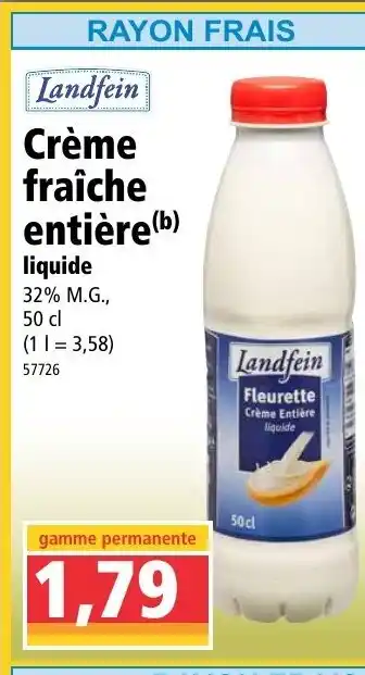 Norma Crème fraîche entière offre