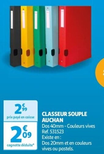 CLASSEUR SOUPLE AUCHAN